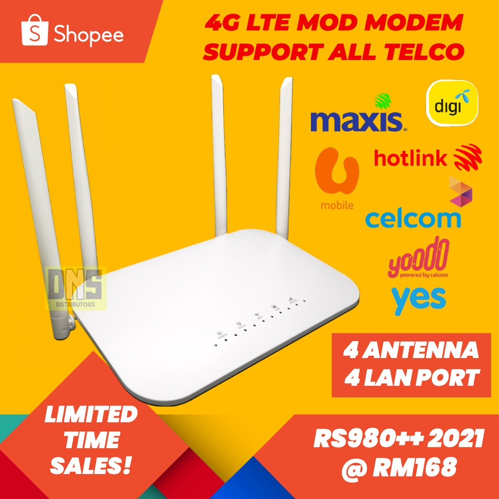 RS980++ 2023 4G LTE Modified Wireless Modem Router LC117 WiFi Unlimited