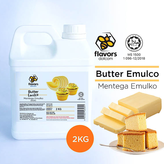 [HALAL] Flavors Food Flavouring Butter Emulco (2kg) Shopee