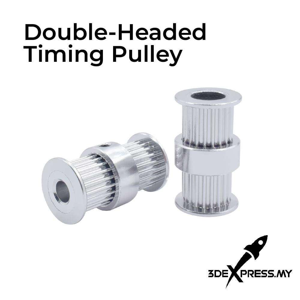 1 Pcs - GT2 double head Timing Pulley 20 tooth Gear for 6mm width belt
