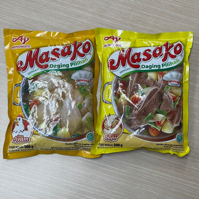 500g Ajinomoto Masako Dengan Daging Pilihan Rasa Ayam Sapi Bumbu