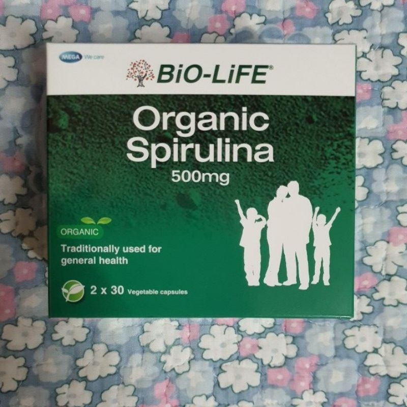 BioLife Organic Spirulina 500mg Vege Capsules 2x30s (Expiry Date03/