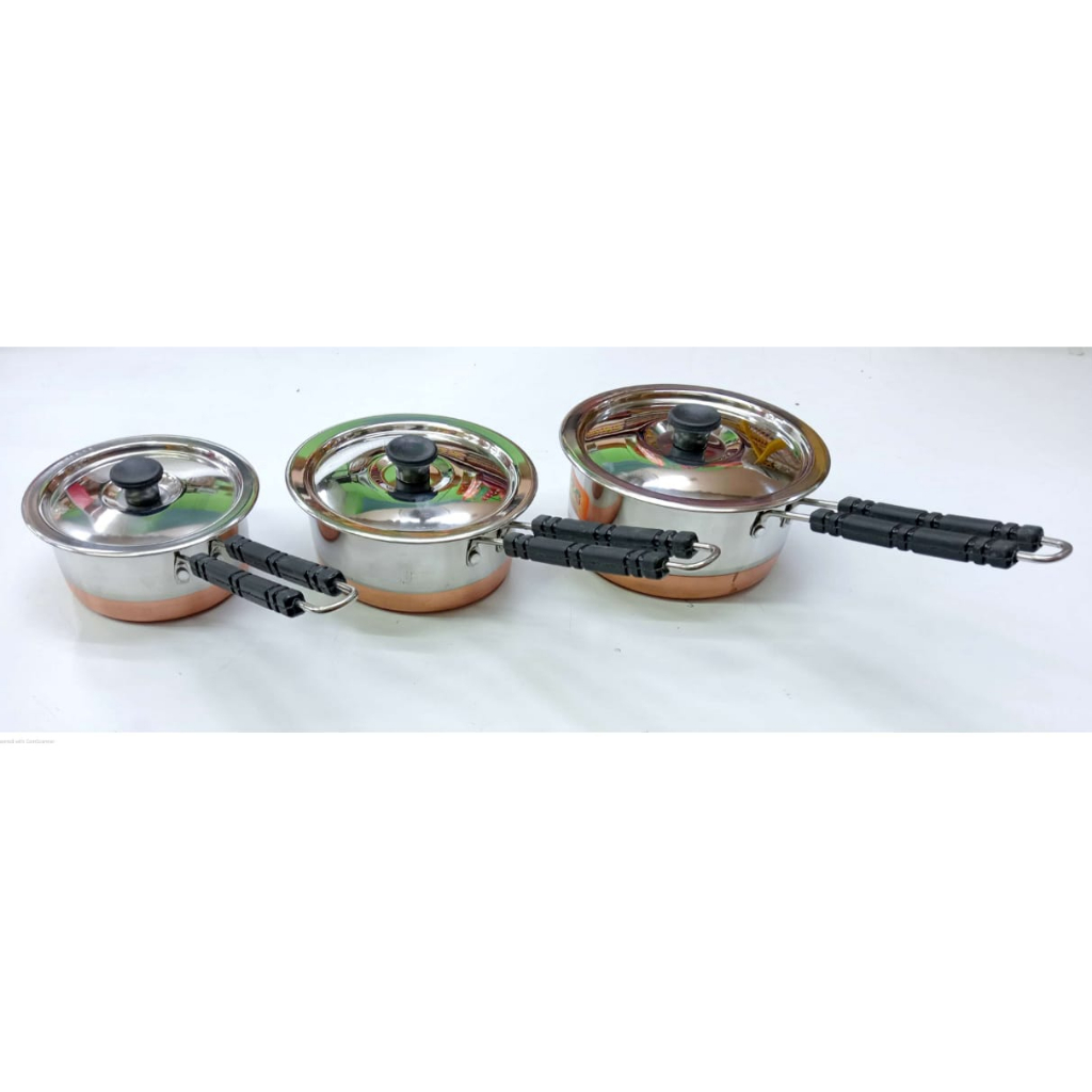 SAUCEPAN WITH COVER COPPER BOTTOM 3SIZE Shopee Malaysia