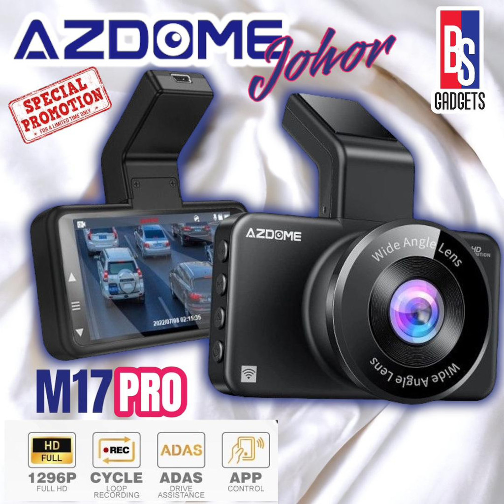 Azdome M17 PRO 1296P Full HD Dual Channel Front & Rear Dash Cam