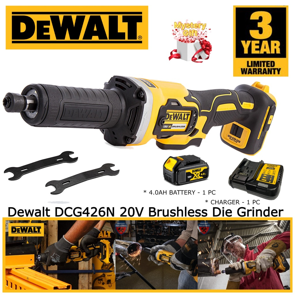 Dewalt DCG426NXJ 18/20V Brushless Cordless Die Grinder With Charger