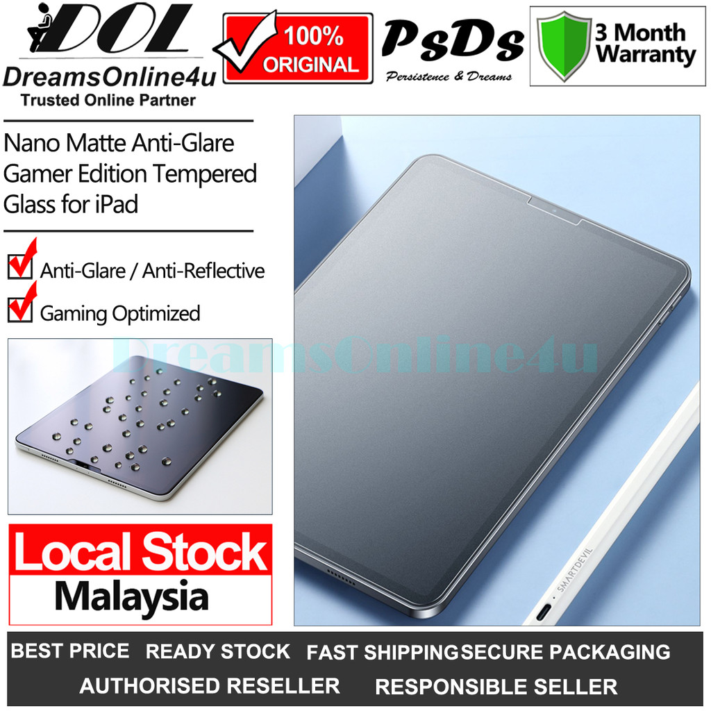 PsDs Gamer Edition Nano Matte Anti-Glare Gaming Tempered Glass Screen ...