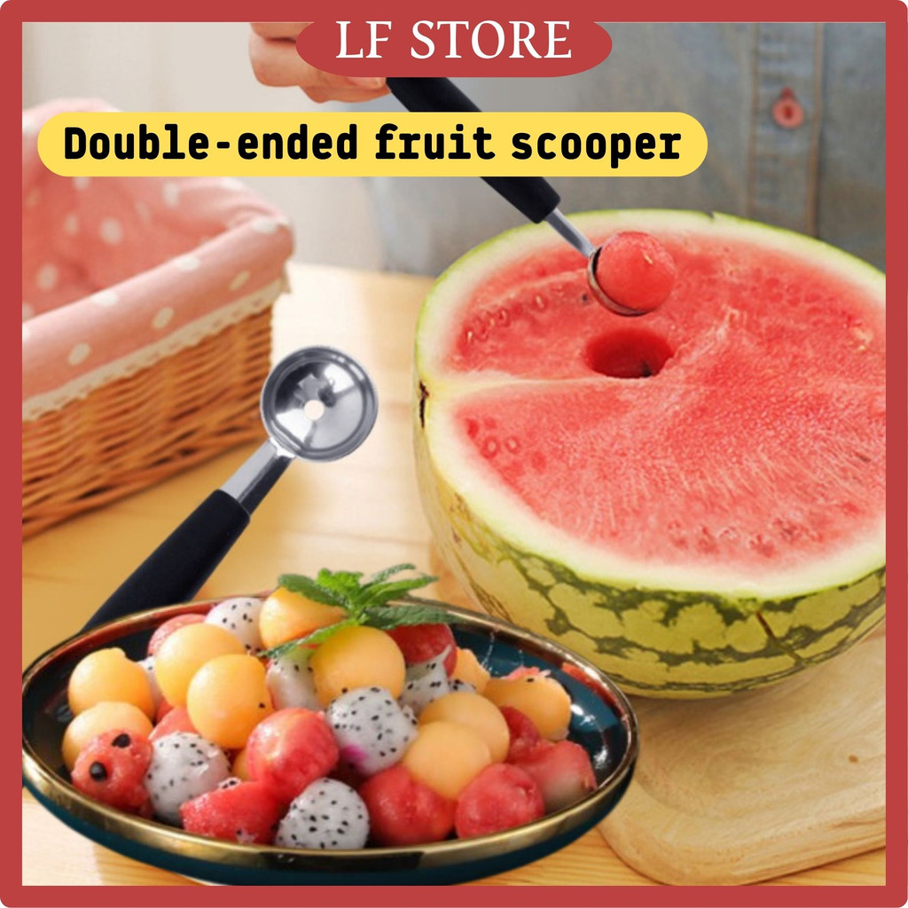 Double Ended Stainless Steal Melon Ball Scoop Fruit Spoon fruit ball
