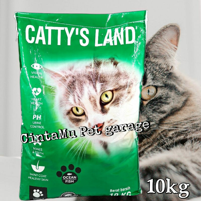 10KG Catty's Land Cat Food Kibbles Cat Food makanan kucing petland