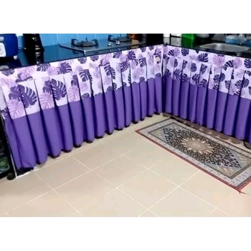 Table top skirting/ Langsir sinkki dapur (Design Box pleat) Shopee