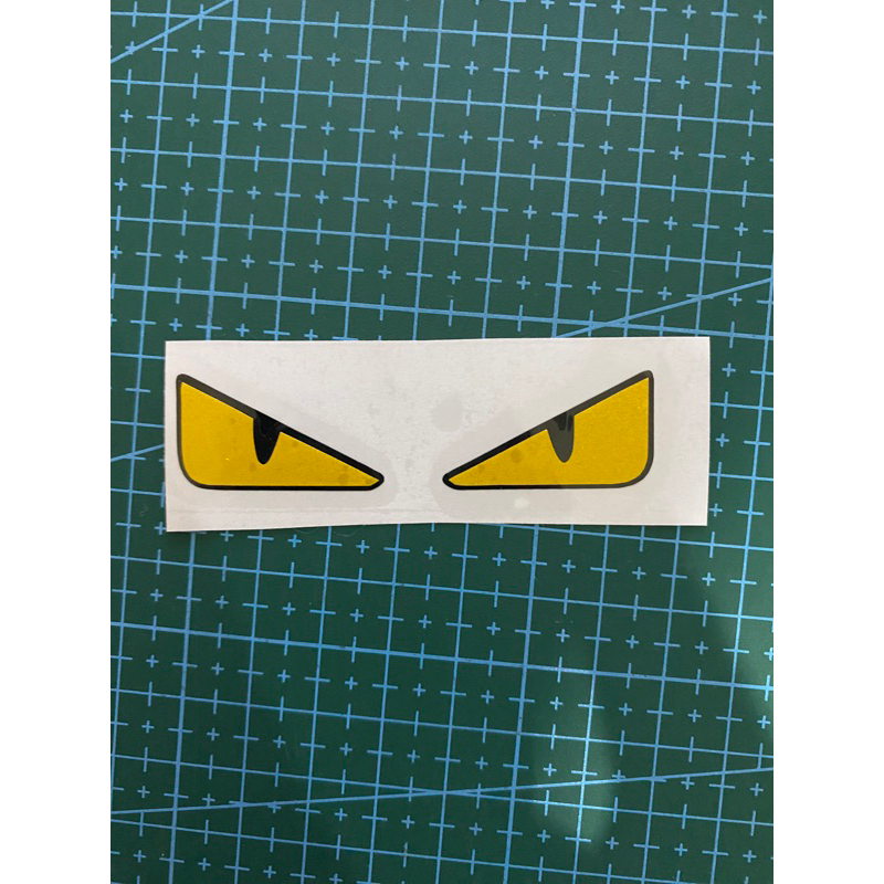 Sticker Mata Kuning fendi eye Pantul Cahaya cutting sticker overlap ...