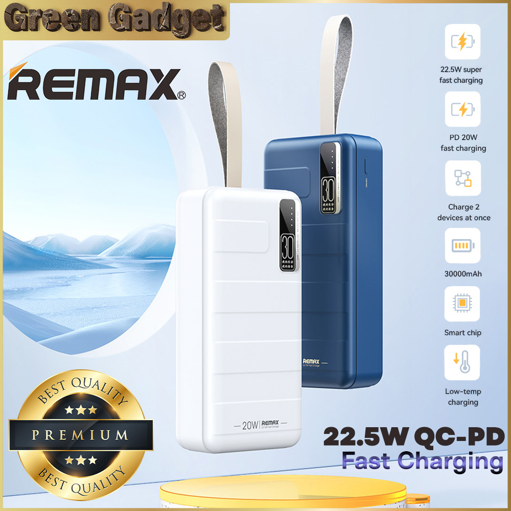 Remax 22.5W 30000mAh Powerbank Fast Charging PD QC Battery Power Bank ...