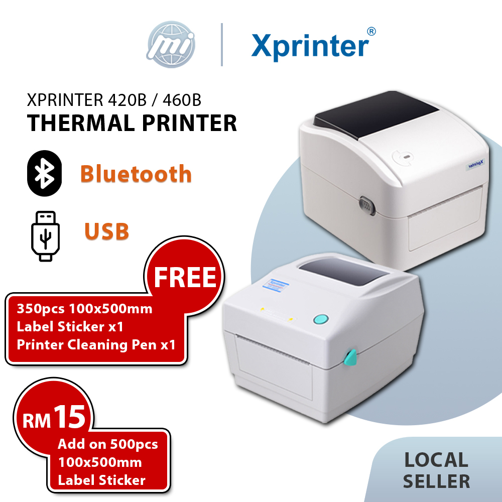Xprinter XP-420B / XP-460B Thermal Printer USB Bluetooth Thermal ...