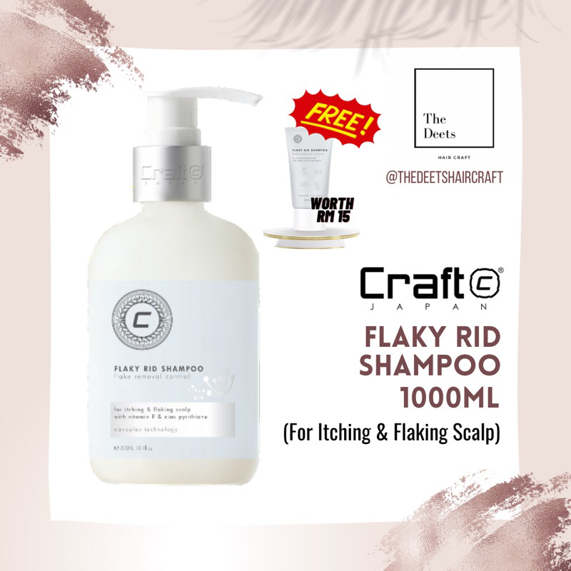 The Deets CRAFT Flaky Rid Shampoo 1000ml ( For Itching & Flaking Scalp