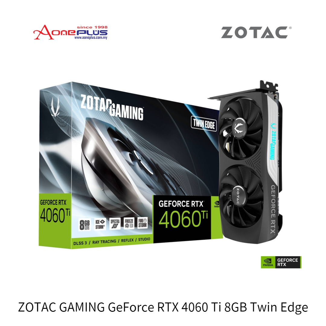 (AONE PLUS SS2) ZOTAC GAMING GeForce RTX 4060 Ti 8GB Twin Edge Graphics ...