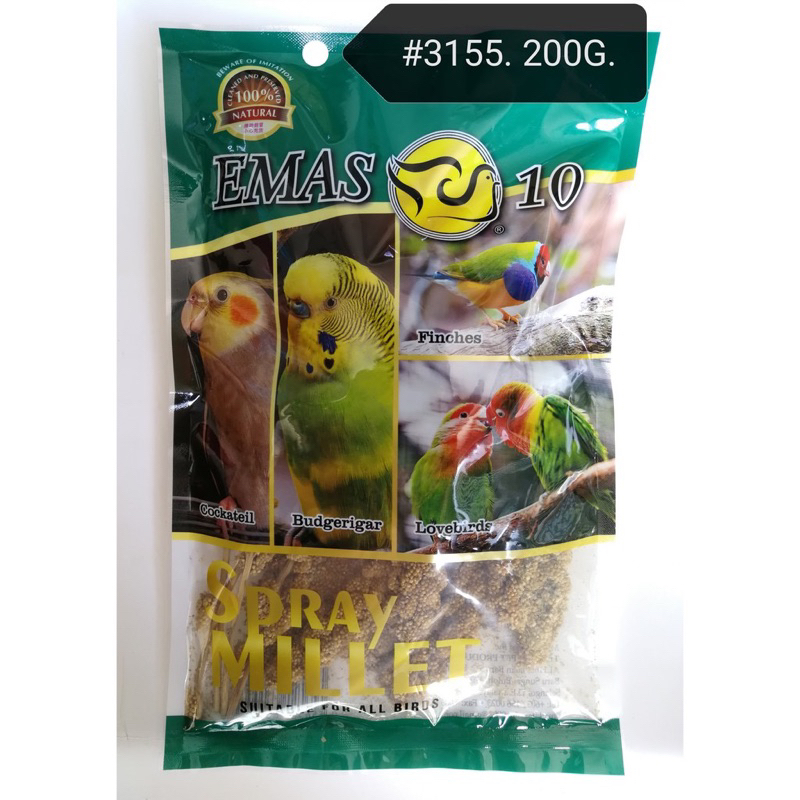 Golden cup gaiety spray millet bird food 200g Shopee Malaysia