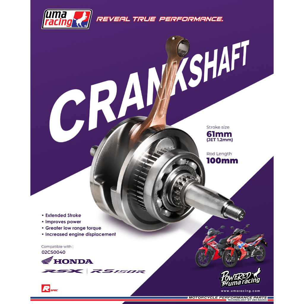Uma Racing Crankshaft Assy Y15 Y15ZR RS150 RS RSX STANDARD STROKE