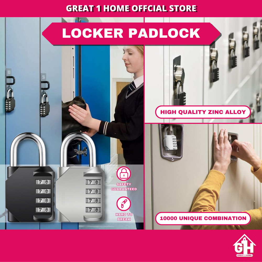 Buy 3 Free 1 4 Digit Combination Padlock Locker Lock Padlock Number