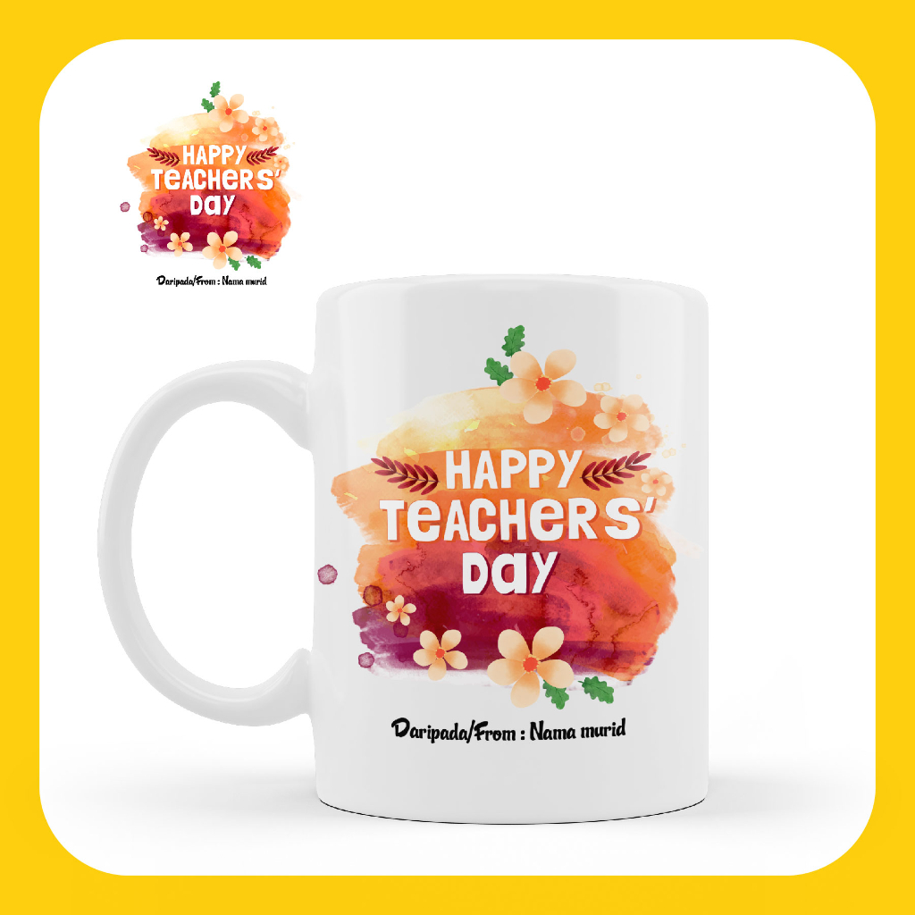 𝗥𝗲𝗮𝗱𝘆 𝗠𝗮𝗱𝗲 𝗗𝗲𝘀𝗶𝗴𝗻 Mug Hari Guru Gift Mug Hadiah Hari Guru Hari