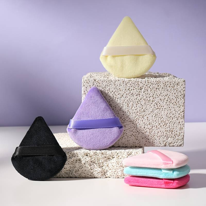 6pcs Triangle Powder Puff Soft Makeup Face Setting Powder Sponge Span ...