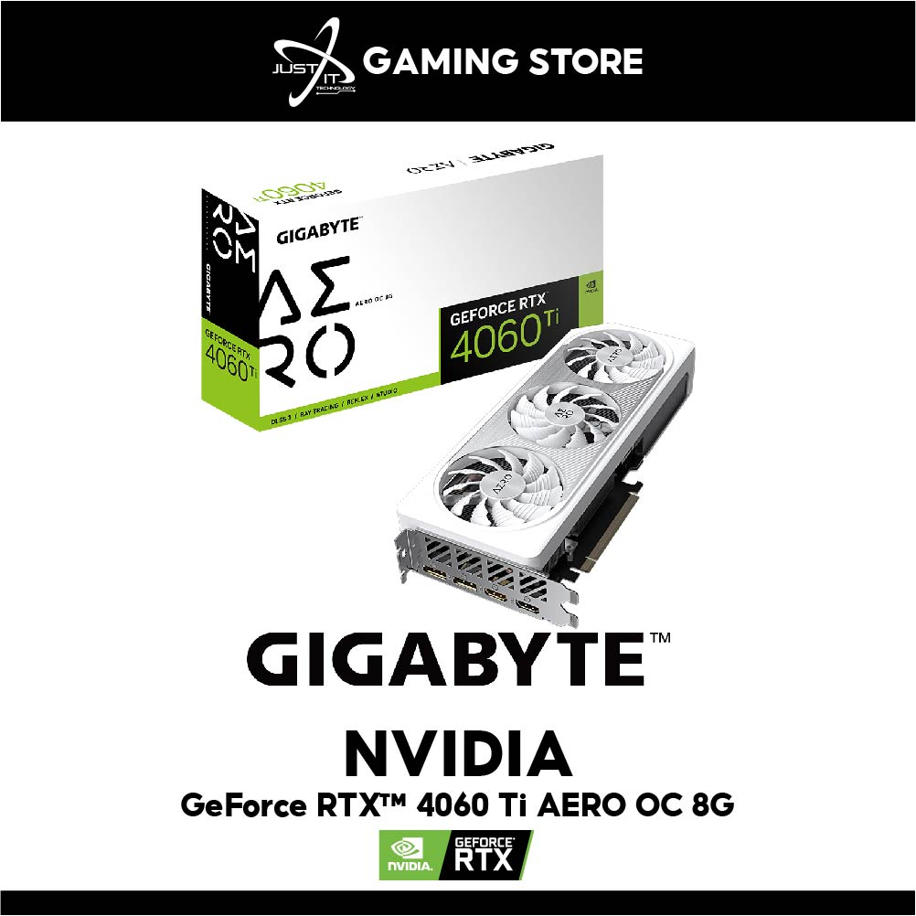 GIGABYTE GeForce RTX4060Ti AERO OC GDDR6 GRAPHICS CARD RTX4060TI AERO ...