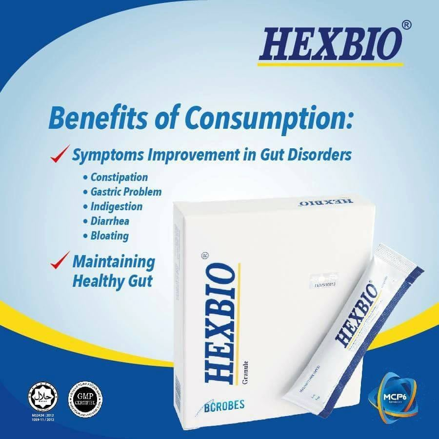Probiotics HEXBIO MCP GRANULES 3g per sachet Gut Infection 2X45'S+10'S ...