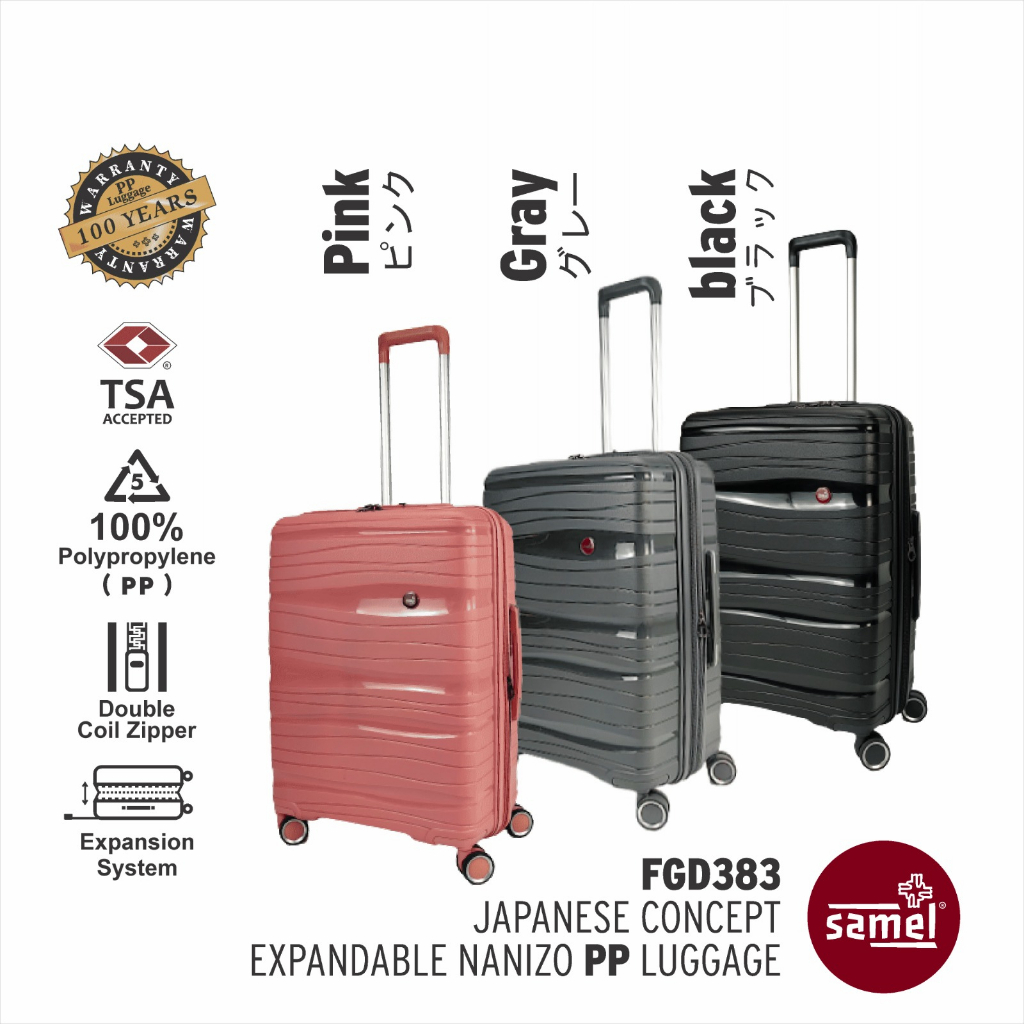 20" JAPANESES CONCEPT EXPANDABLE ANTI THEFT ZIPPER PP LUGGAGE (SAMEL FGD 383) Shopee Malaysia