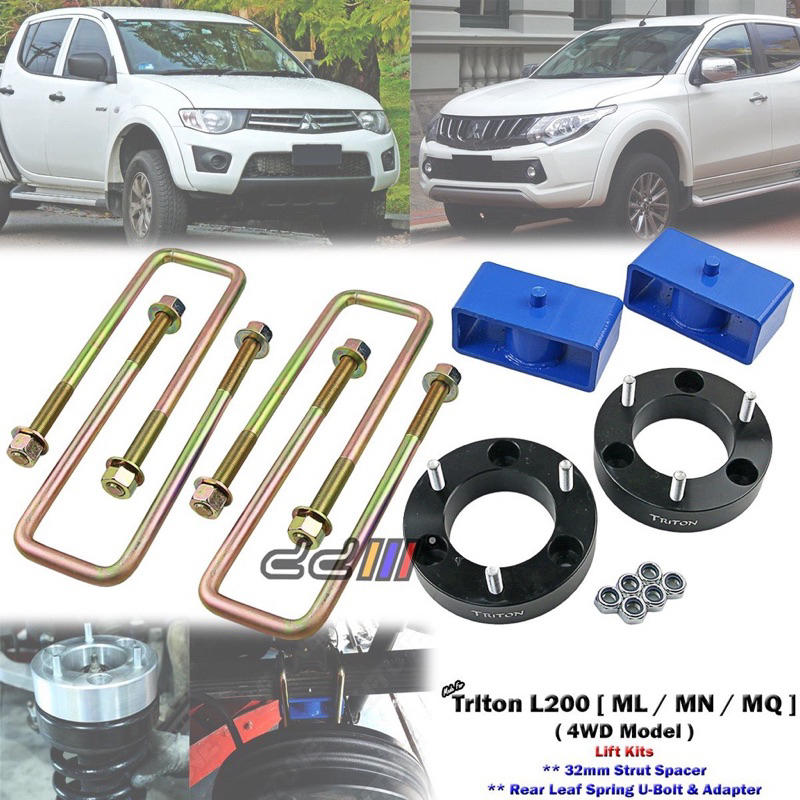 Front 2.5" Rear 2" Raise Suspension Lift Kit For Mitsubishi Triton Lift