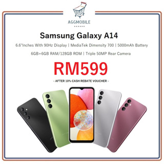 Samsung Galaxy A14 LTE (A145) 6GB RAM + 128GB ROM / Samsung Galaxy A14 5G  (A146) 6GB RAM + 128GB ROM 1 YEAR WARRANTY BY SAMSUNG MALAYSIA ELECTRONICS  (SME)