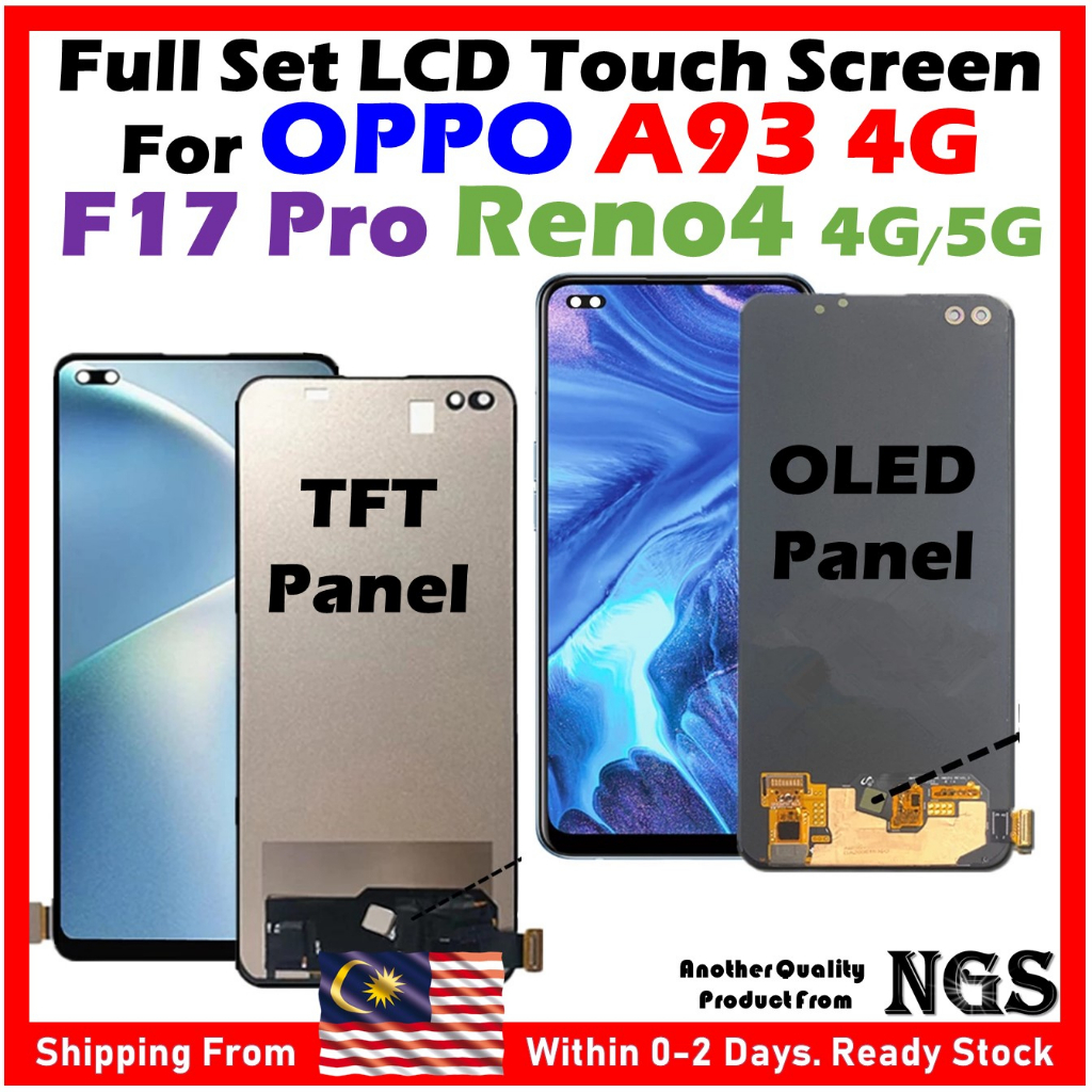OLED Full Set LCD Touch Screen Compatible For OPPO A93 4G / OPPO Reno4 ...