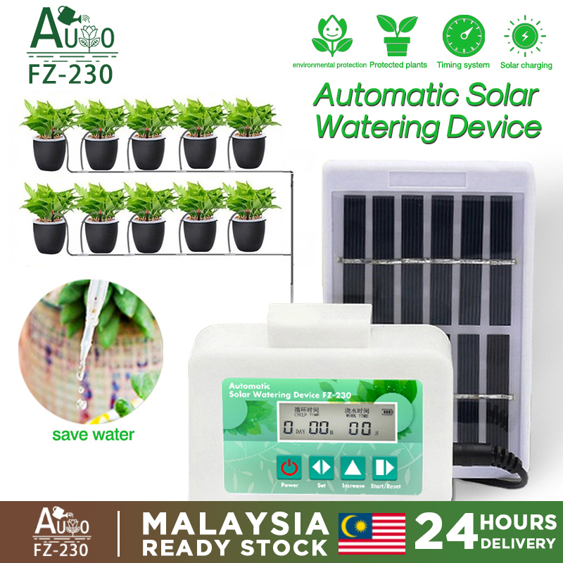 Automatic Solar Watering System Timer Auto Drip Irrigation For Garden