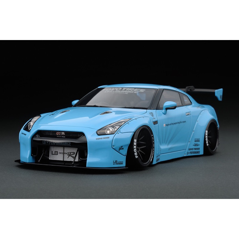 Ignition Model IG0429 1/18 LB-WORKS GT-R (R35) Blue | Shopee Malaysia