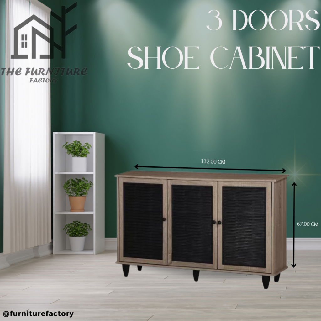 *Ready Stock* Premium 3 Doors Shoe / Almari Kasut 3 Pintu
