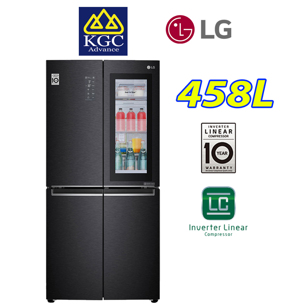 LG Slim French Door Refrigerator with Insta View DoorinDoor (458L) GCQ22FTQKL Shopee Malaysia