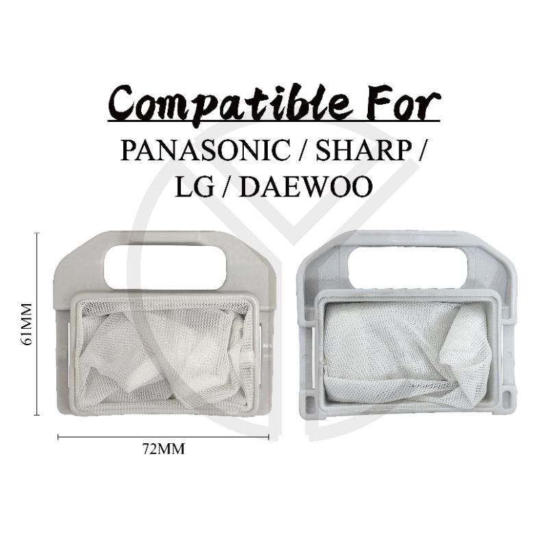 Panasonic / National / Sharp / LG / Daewoo Washing Machine Filter Bag