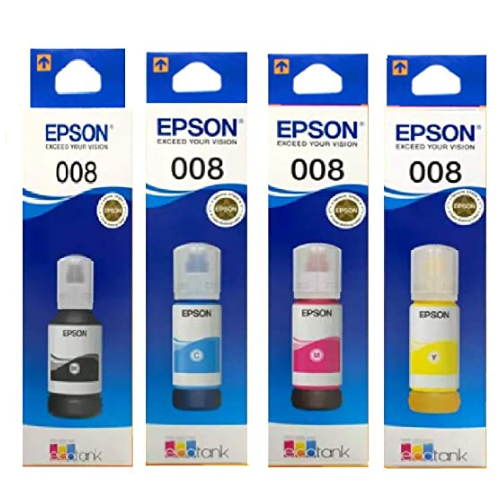 Original Epson 008 ink bottle (Black/Cyan/Magenta/Yellow) For L6460