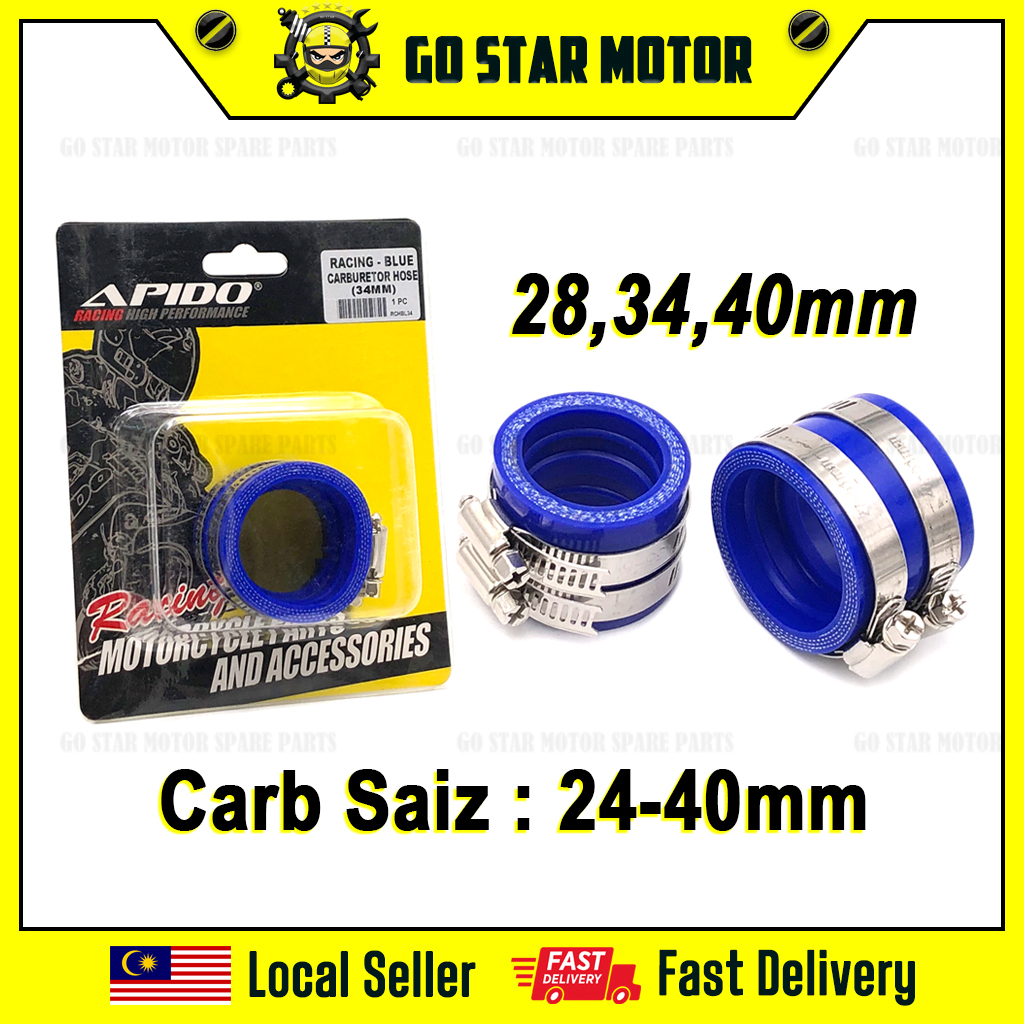 APIDO Racing Carburetor Hose 28MM 34MM 40MM Blue Air Hose Intake