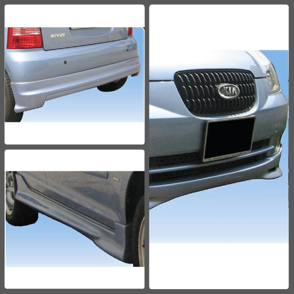 Kia Picanto 1st Generation OEM Skirting Body Kit Fiber Ready Stock