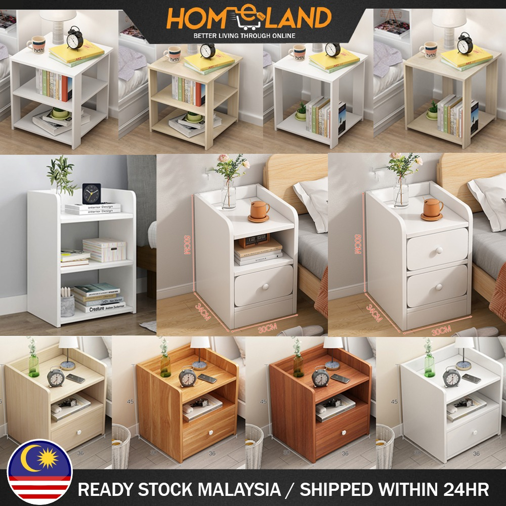 HOMELAND Side Table Bedside Table Small Table Bedroom Coffee Table Meja ...