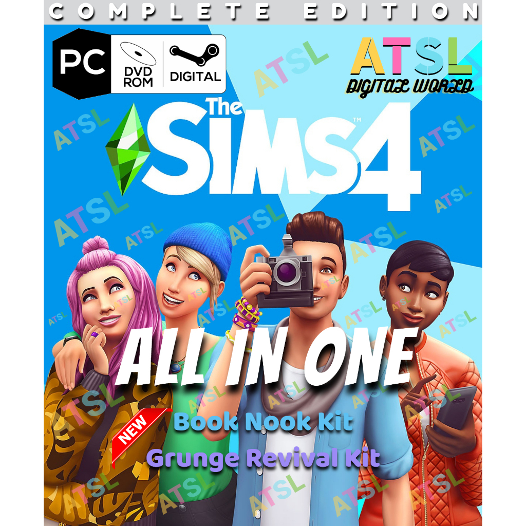 The Sims 4 Complete Edition - ALL IN ONE + Book Nook Kit & Grunge ...