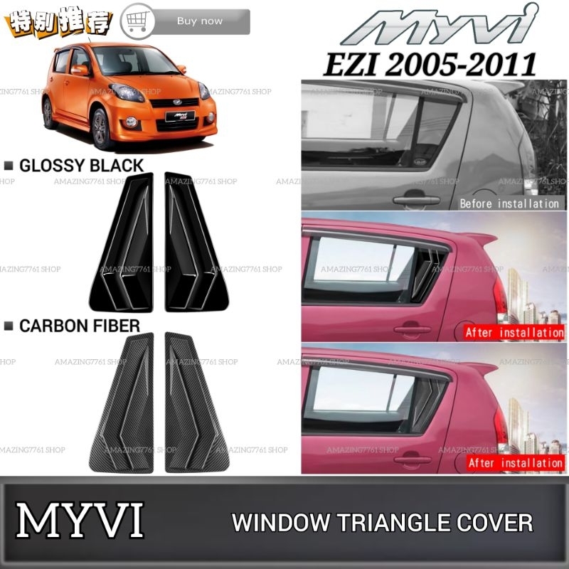 AMAZING PERODUA MYVI EZI 2005-2010 WINDOW TRIANGLE MIRROR COVER REAR ...