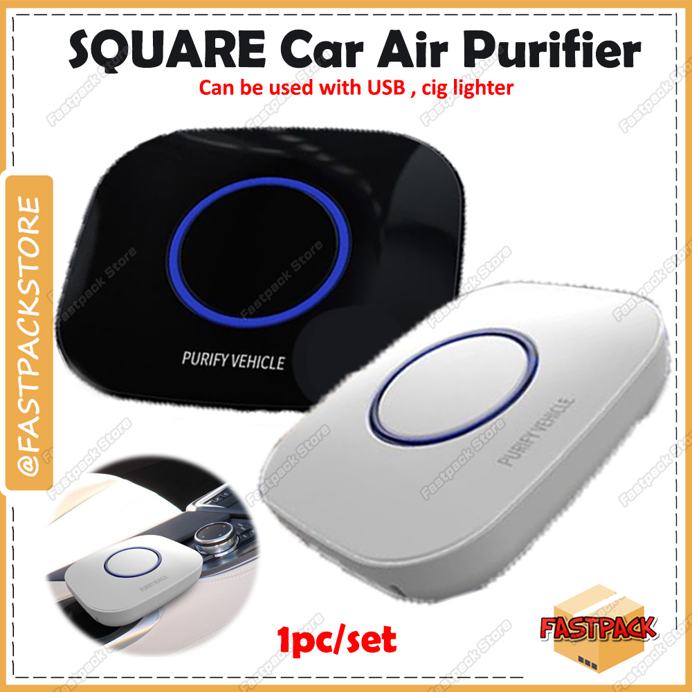 Car SQUARE Air Purifier Cig USB Plug Fresh Oxygen Ionizer Air Filter