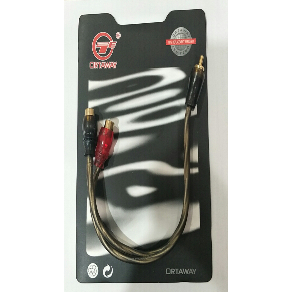 RCA Cable Car Audio 1 Male To 2 Female Car Audio Stereo Amplifier ...