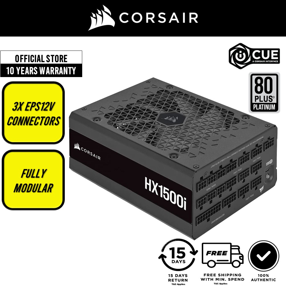 Corsair HX1500i / HX1000i Fully Modular Ultra Low-Noise Platinum ATX PC ...