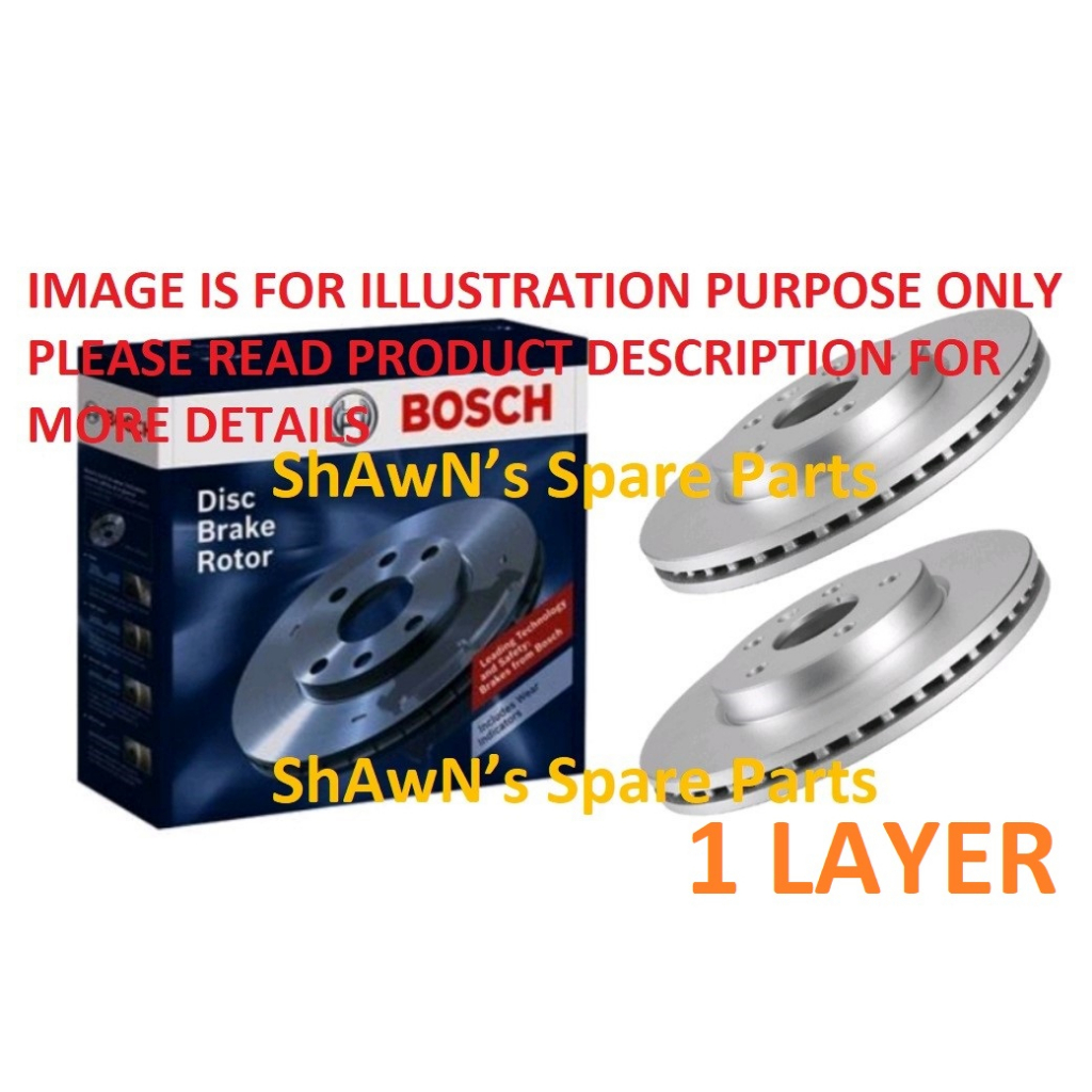 (1Pair/Sepasang) Front Depan Brake Disc Rotor Set Perodua Kelisa