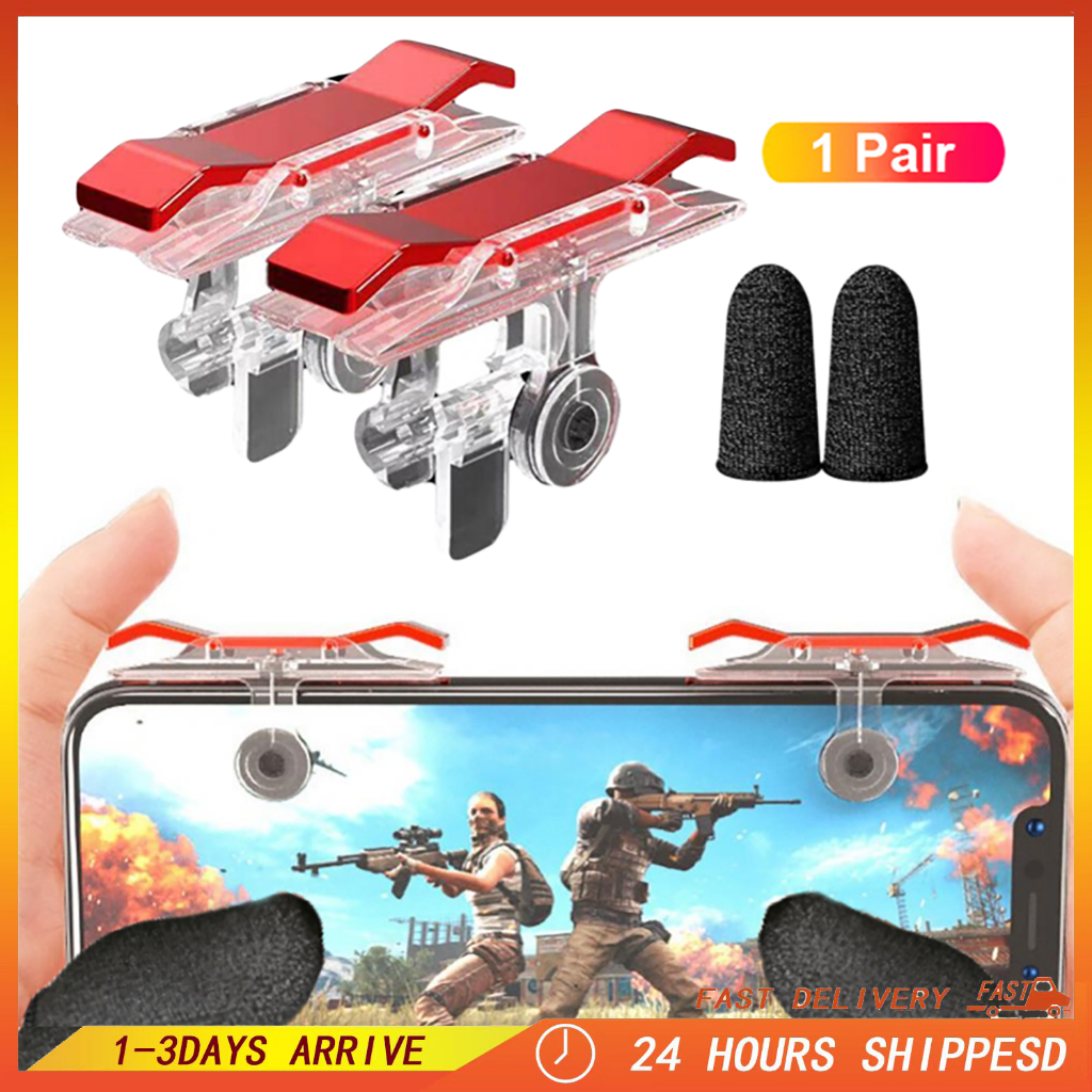 E9 PUBG Mobile Game Trigger Fire Button Handle Grip Shooter Controller ...