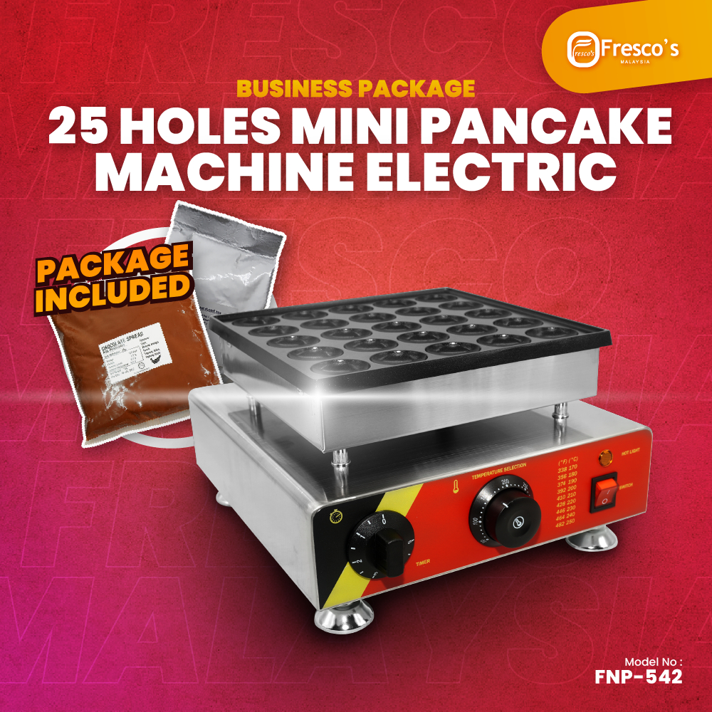 Business Package 25 Holes Mini Pancake Electric Machine Dorayaki Mini ...
