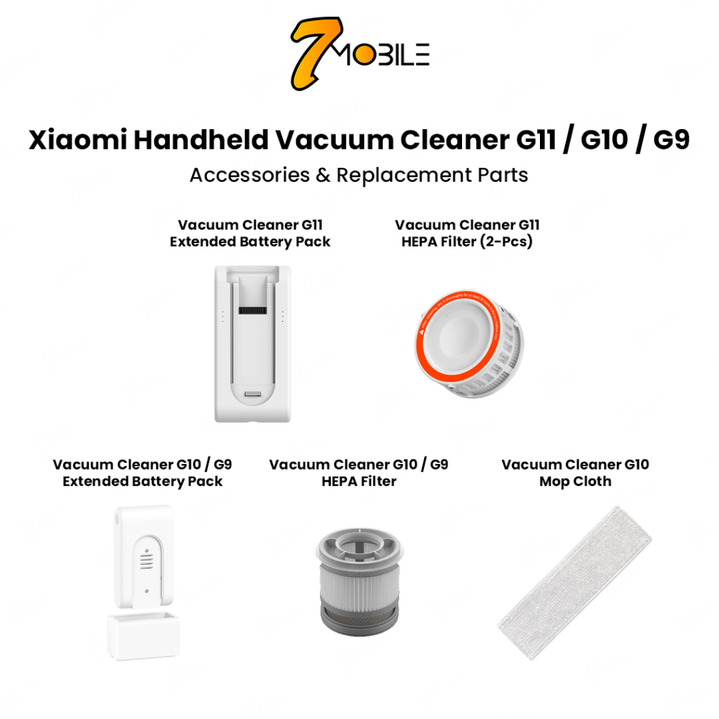 Xiaomi Mi Vacuum Cleaner G11 / G10 / G9 Accessories Kit & Replacement Parts  [Battery Pack / HEPA Filter / Mop Cloth]