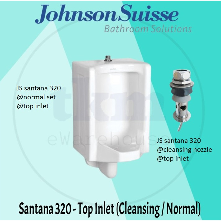 JOHNSON SUISSE SANTANA 320 TOP INLET WALL HUNG URINAL BOWL / CERAMIC