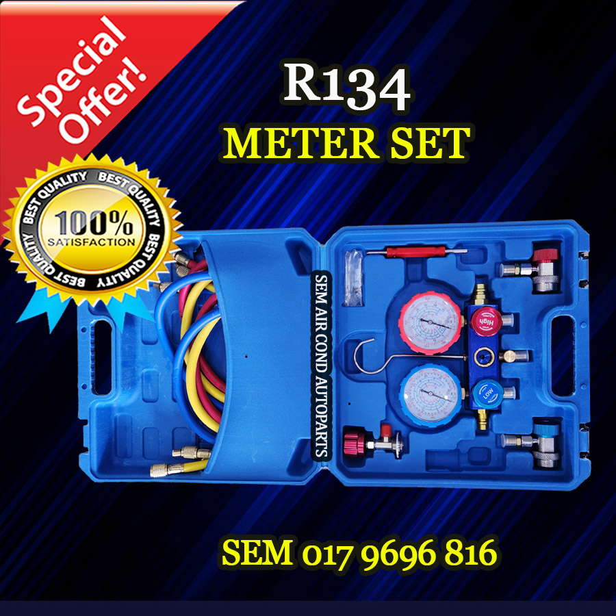 R134 METER SET MANIFOLD GAUGE AIR COND METER SET DIAGNOSTIC R134a (CAR