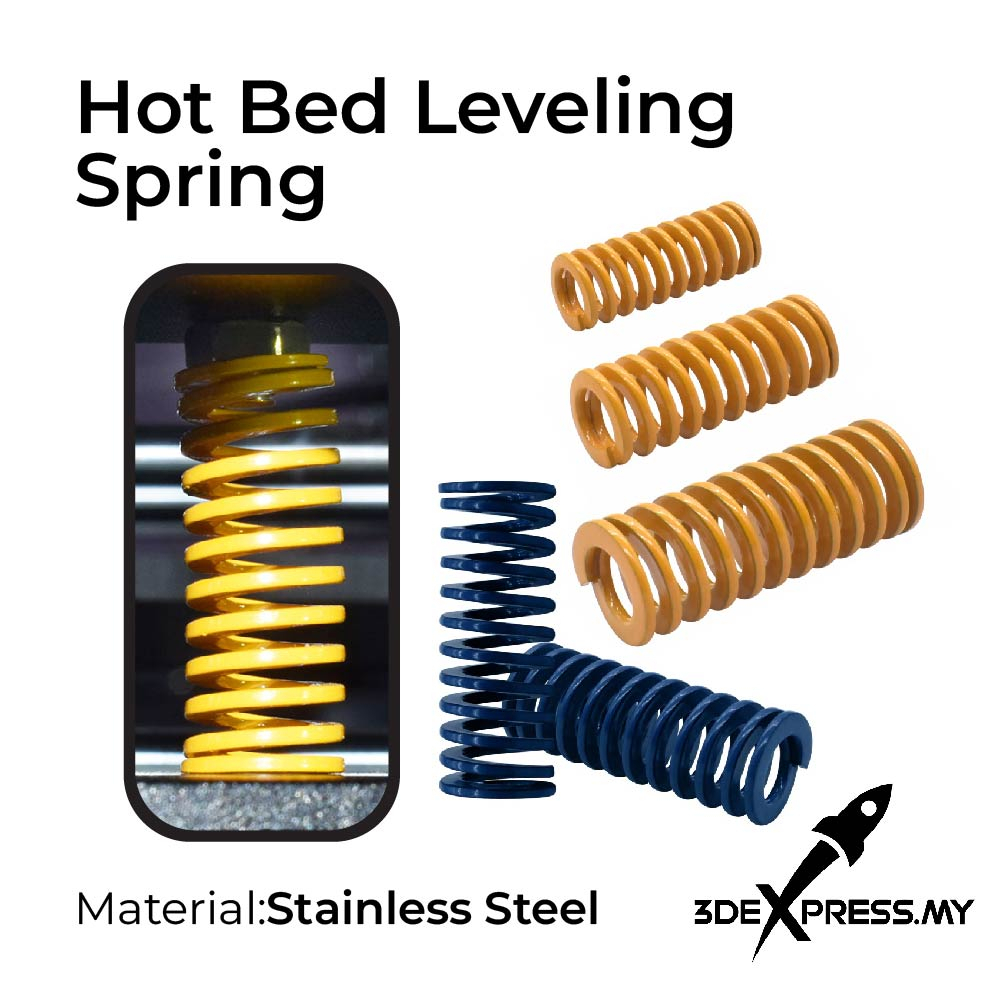 1 PCS - Hot Bed Glass Platform Leveling Spring Length 15/20/25mm Outer Diameter 6/8/10mm ID 3/4/5mm for 3D Printer
