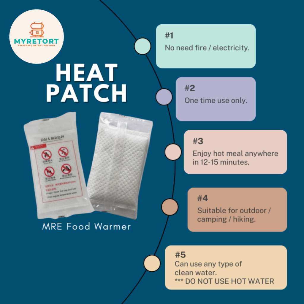 Heat Patch for RTE / Food Warmer / Self Heating Pad Flameless / Heating